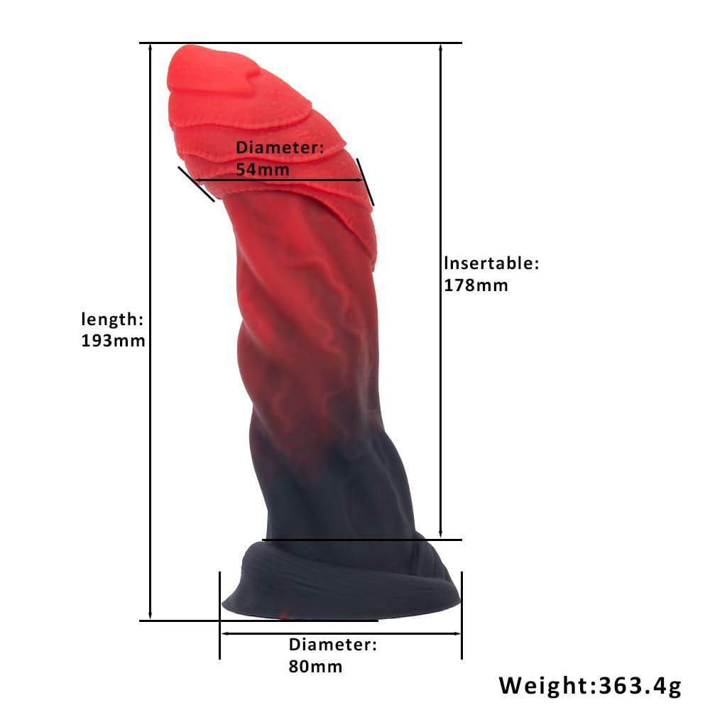 Dragon Fantasy Dildo – Textured Silicone Suction Cup Toy