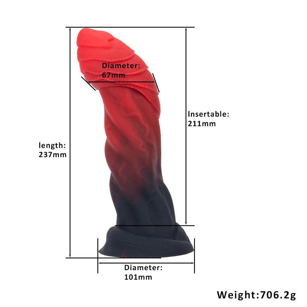 Dragon Fantasy Dildo – Textured Silicone Suction Cup Toy