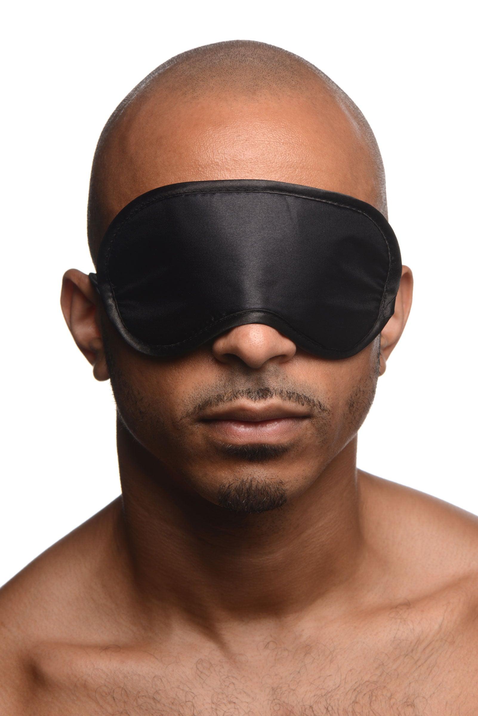 Black Satin Blindfold Mask - Xoxomoving