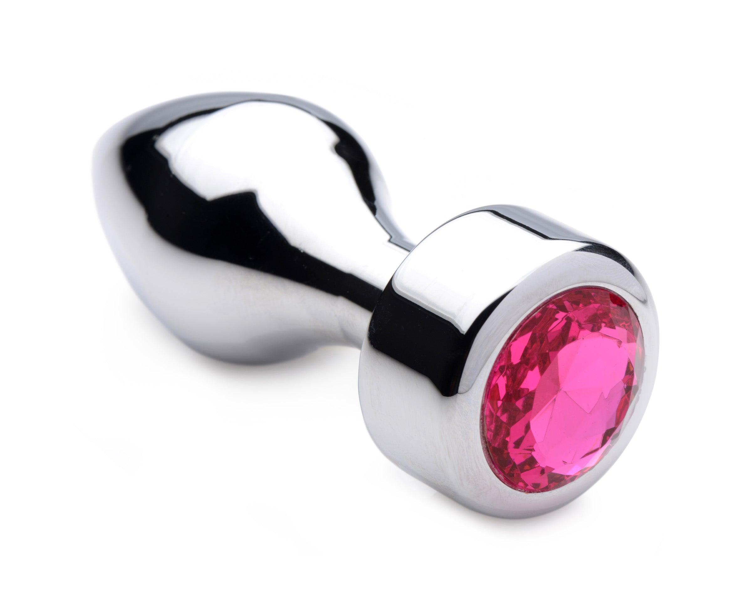 Weighted Metal Anal Plug with Gem - Medium - Xoxomoving