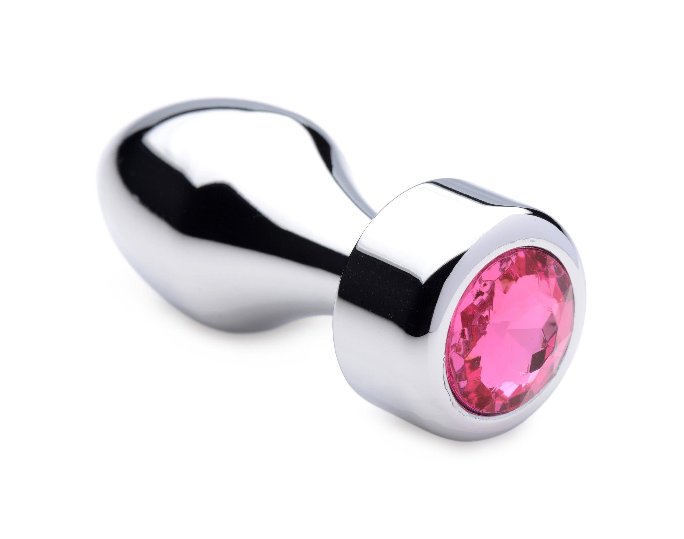 Weighted Metal Anal Plug with Gem - Small - Xoxomoving