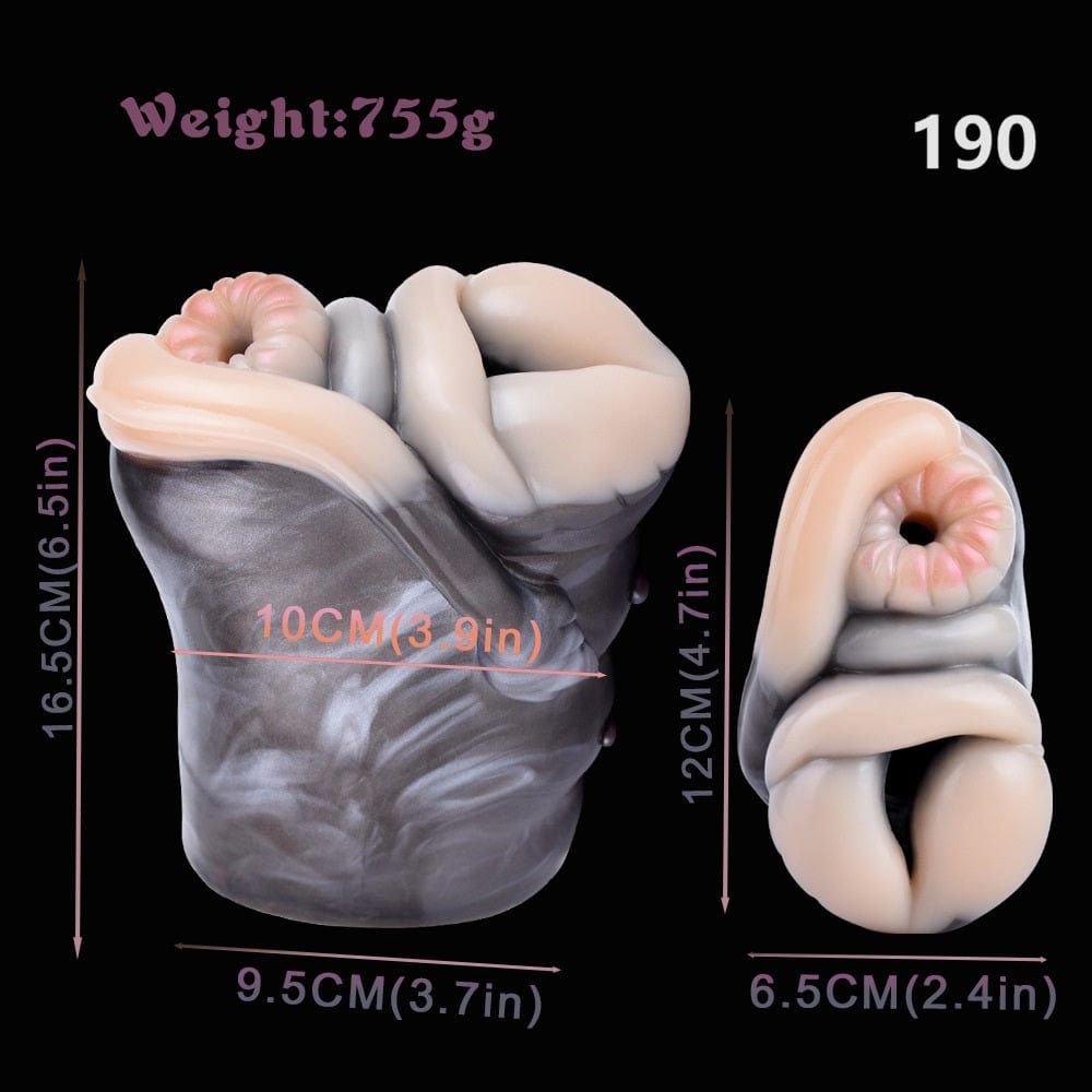 Giraffe Pocket Pussy Masturbation Cup - Silicone Double Anal Vagina Male Masturbator Xoxomoving