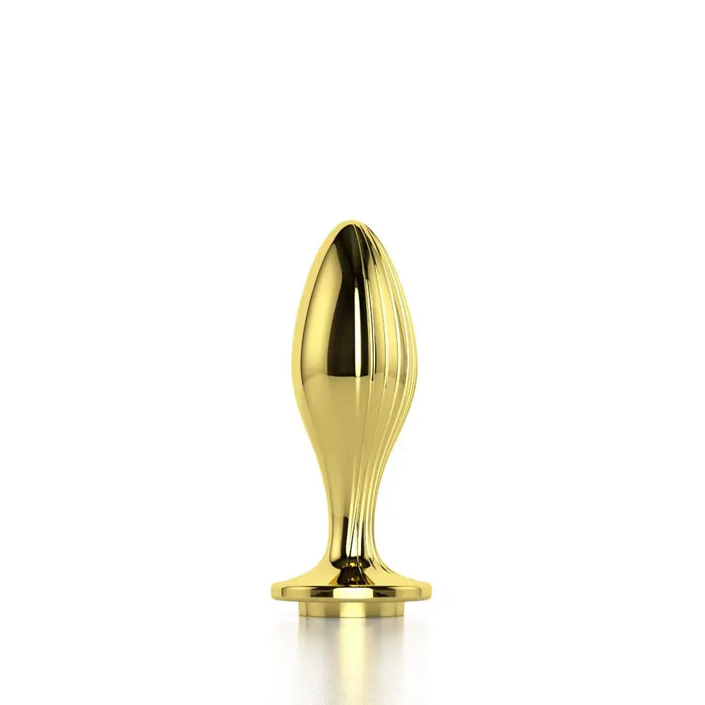 Gold Metal Butt Plug with Streamer Design -Xoxomoving  Luxury Anal Toy