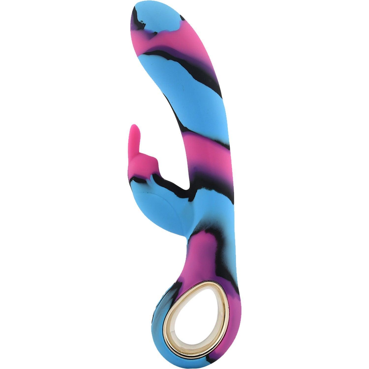 Aurora-Like Rabbit Vibrator with O-Ring Handle - Xoxomoving