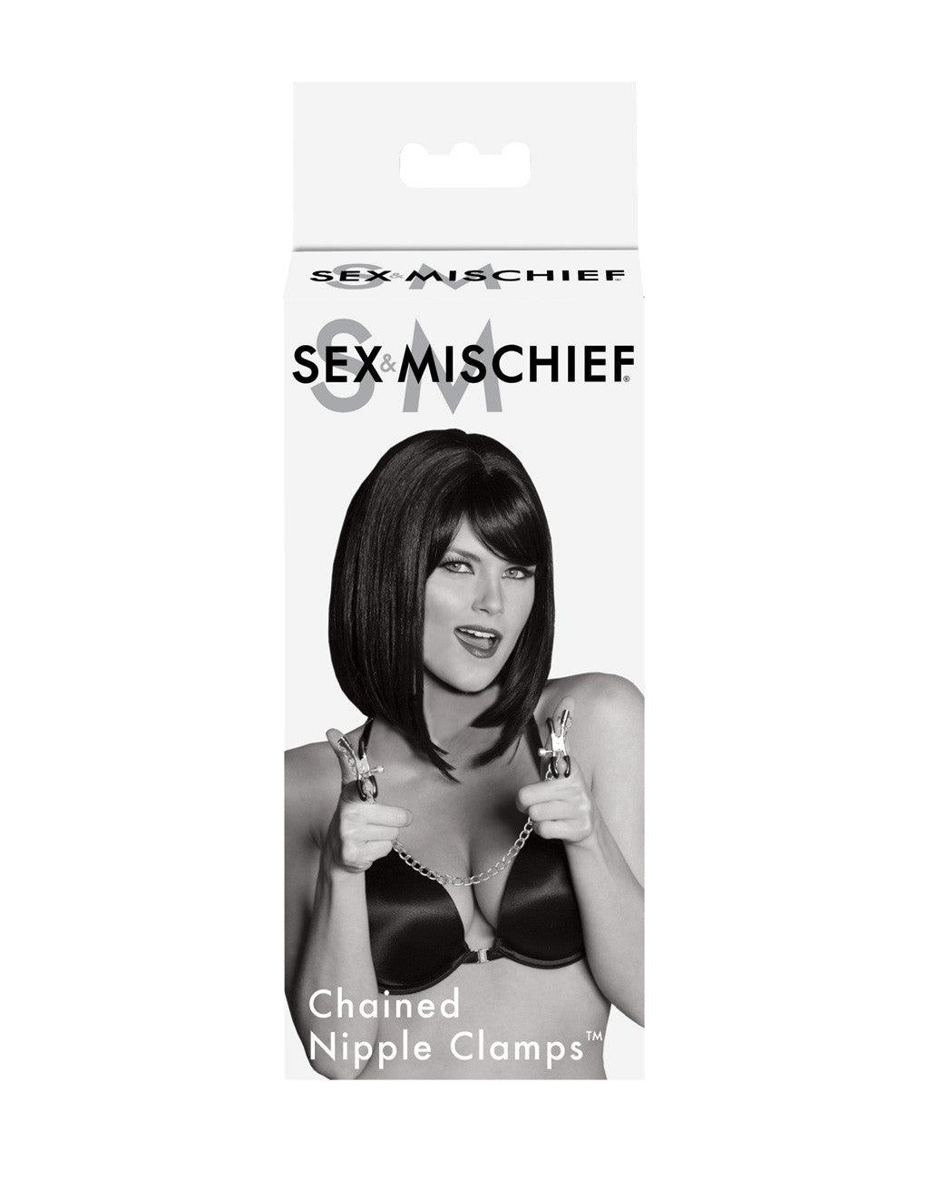 Sex & Mischief Chained Nipple Clamps - Xoxomoving