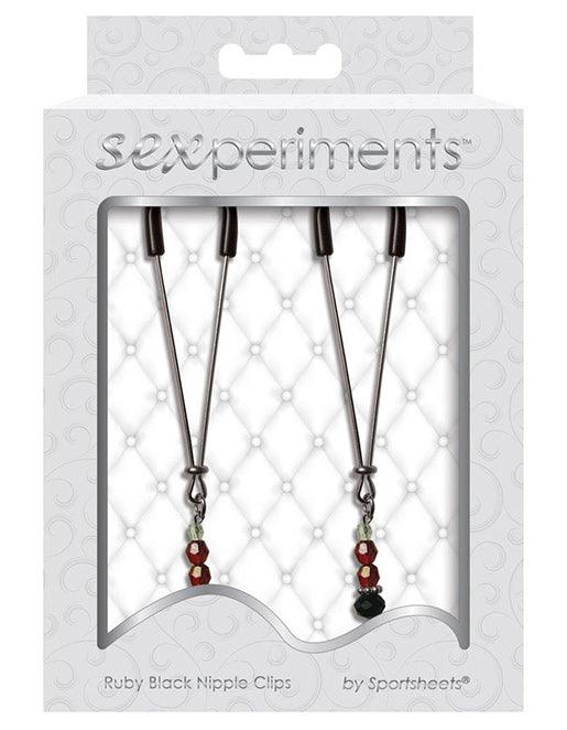 Sexperiments Ruby Black Nipple Clips - Xoxomoving