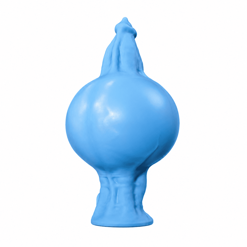 Inflatable Knot Dildo – Platinum Silicone Expandable Suction Cup Toy