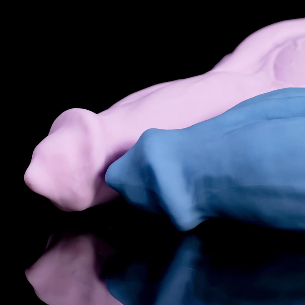 Inflatable Knot Dildo – Platinum Silicone Expandable Suction Cup Toy