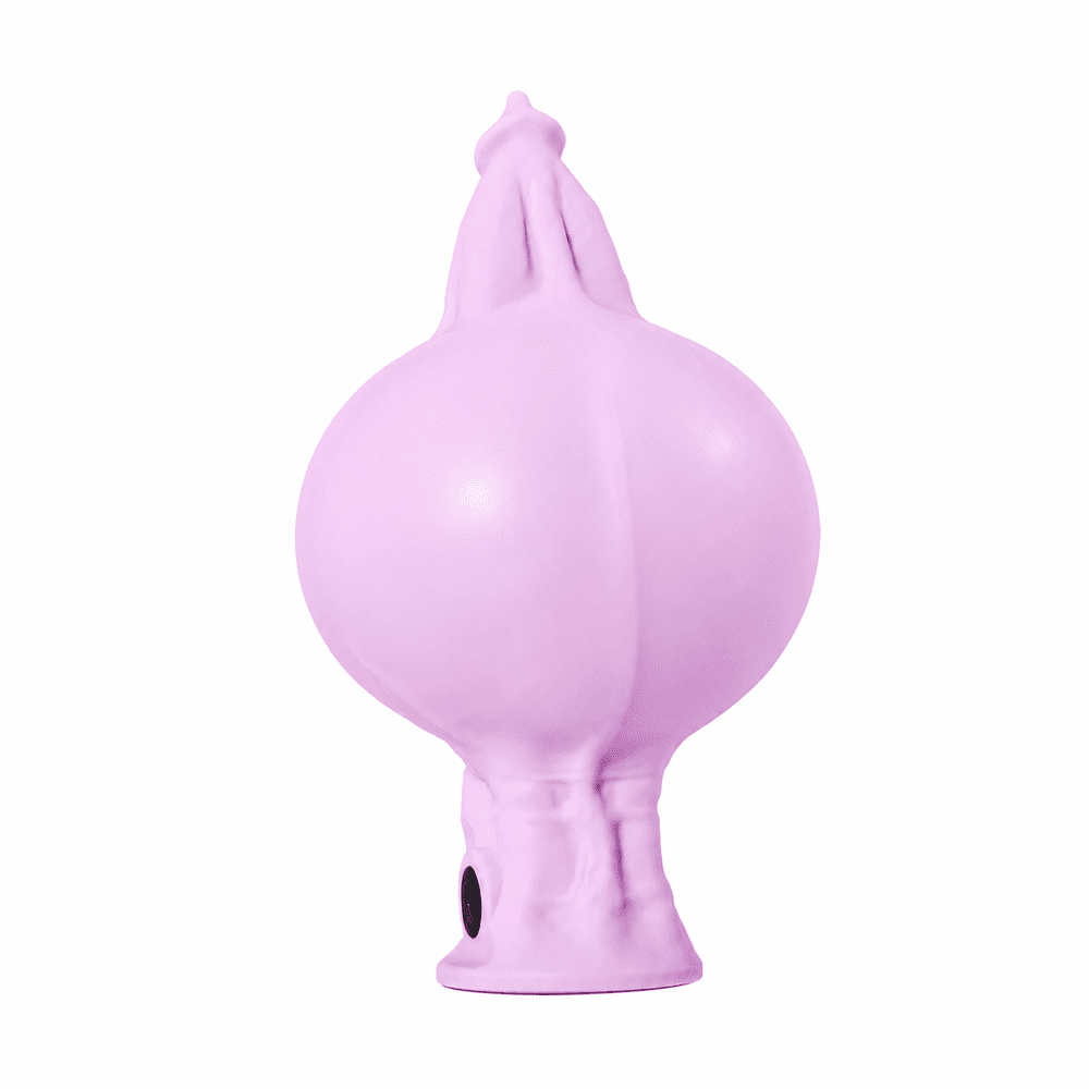 Inflatable Knot Dildo – Platinum Silicone Expandable Suction Cup Toy