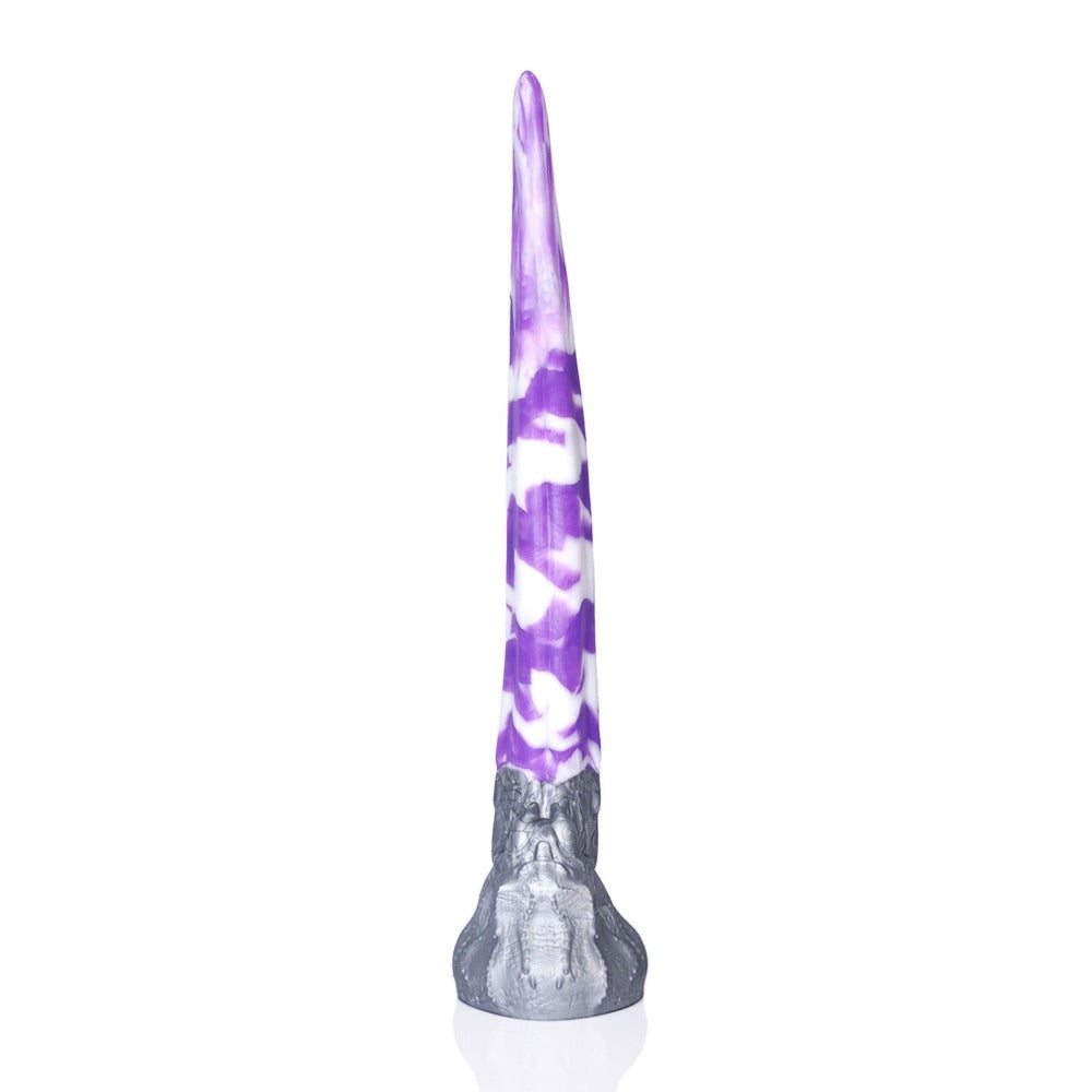 Long Tentacle Dildo – Tongue-Shaped, Suction Base, Platinum Silicone Xoxomoving