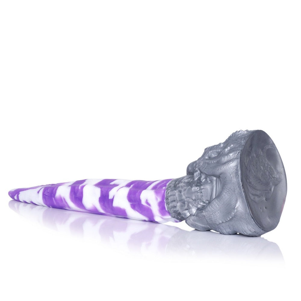 Long Tentacle Dildo – Tongue-Shaped, Suction Base, Platinum Silicone Xoxomoving