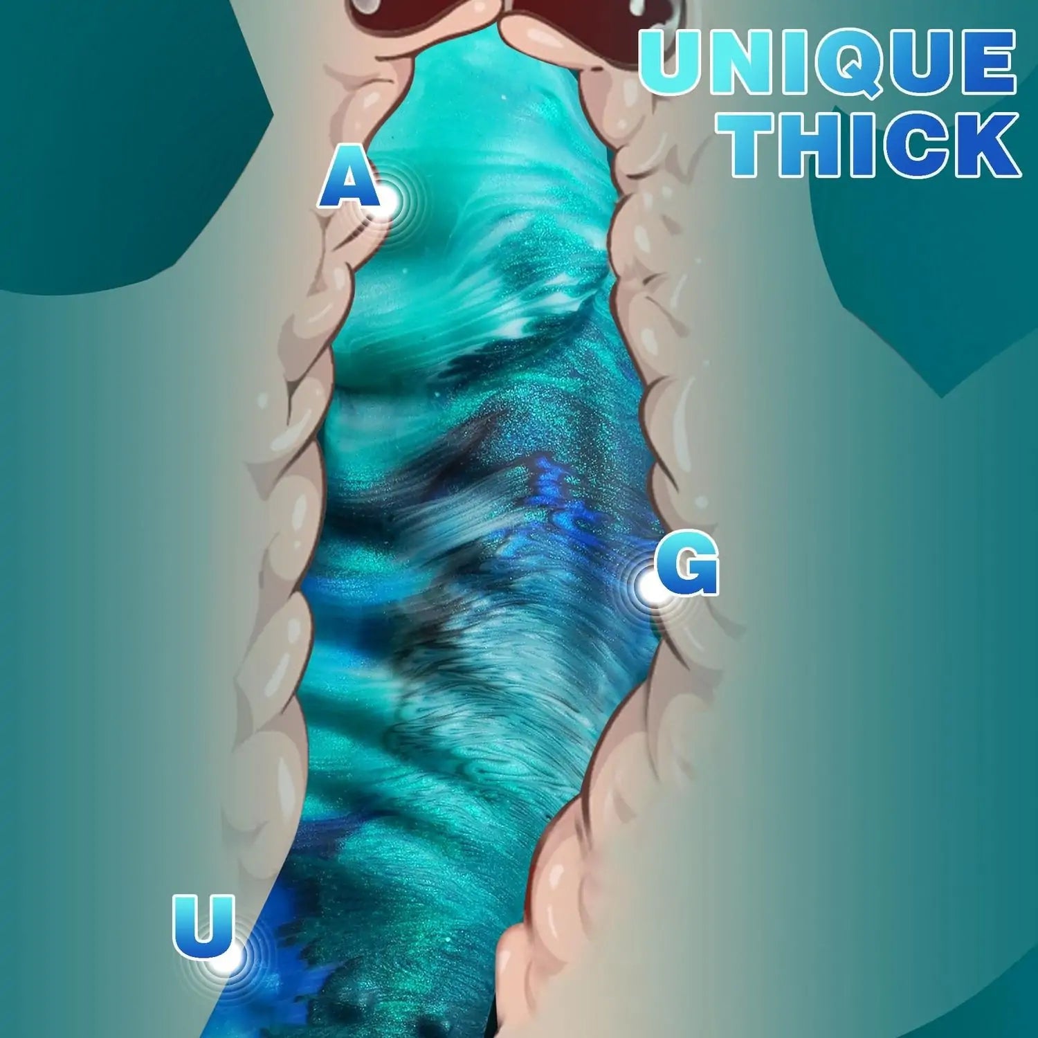 Sea Witch Fantasy Spiked Dildo 7.9 Inches Anesidora