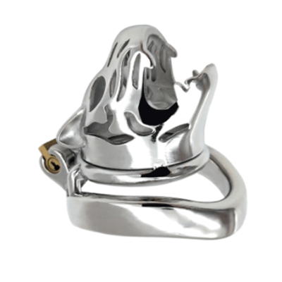 Silver Tiger Chastity Cage