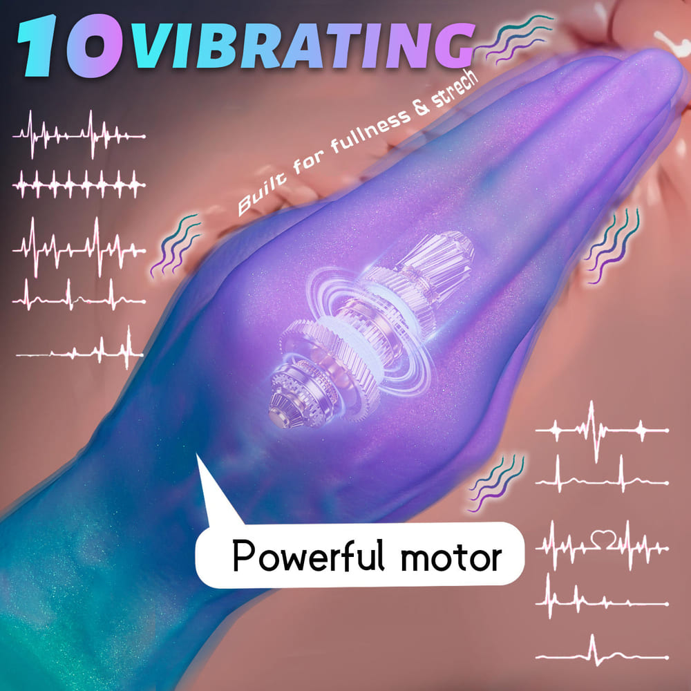 7.2 Inch Silicone Vibrating Hand Anal Plug with Wireless Remote
