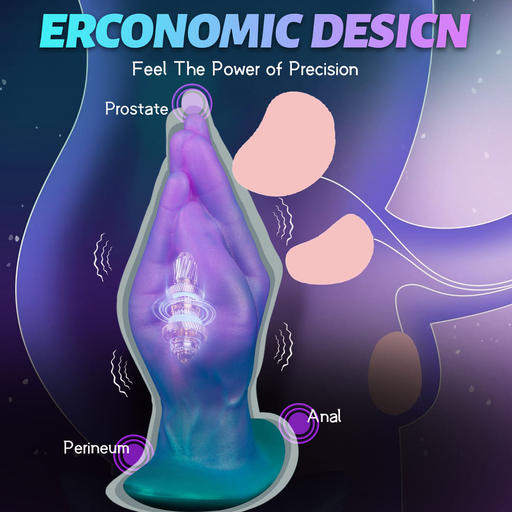 7.2 Inch Silicone Vibrating Hand Anal Plug with Wireless Remote