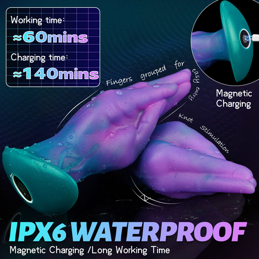7.2 Inch Silicone Vibrating Hand Anal Plug with Wireless Remote