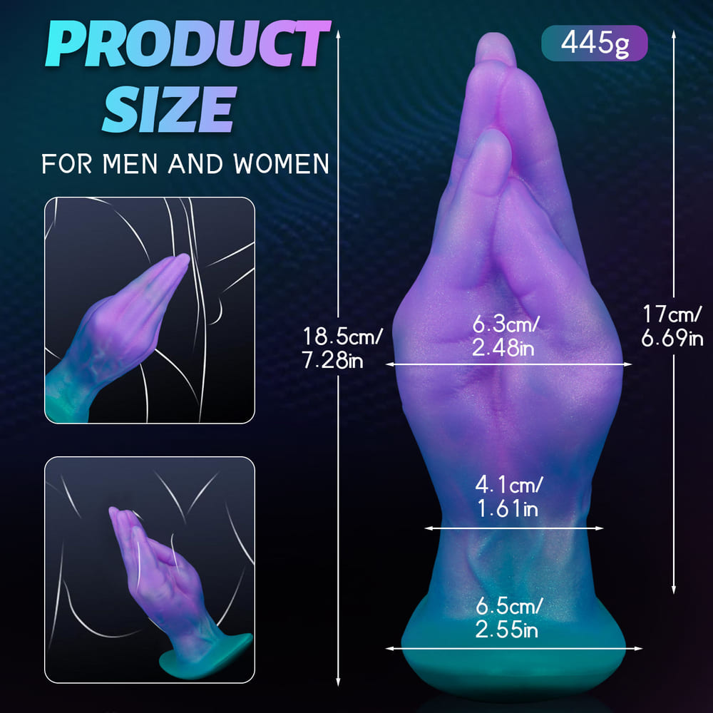 7.2 Inch Silicone Vibrating Hand Anal Plug with Wireless Remote