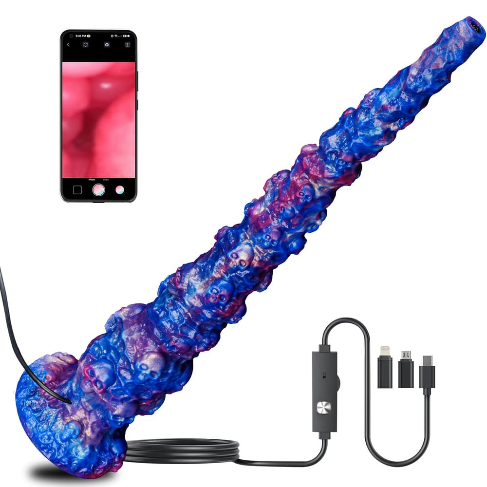 Skeleton Knight - 17.71 Inch Endoscopic Camera Tentacle Anal Plug - Long Anal Toy