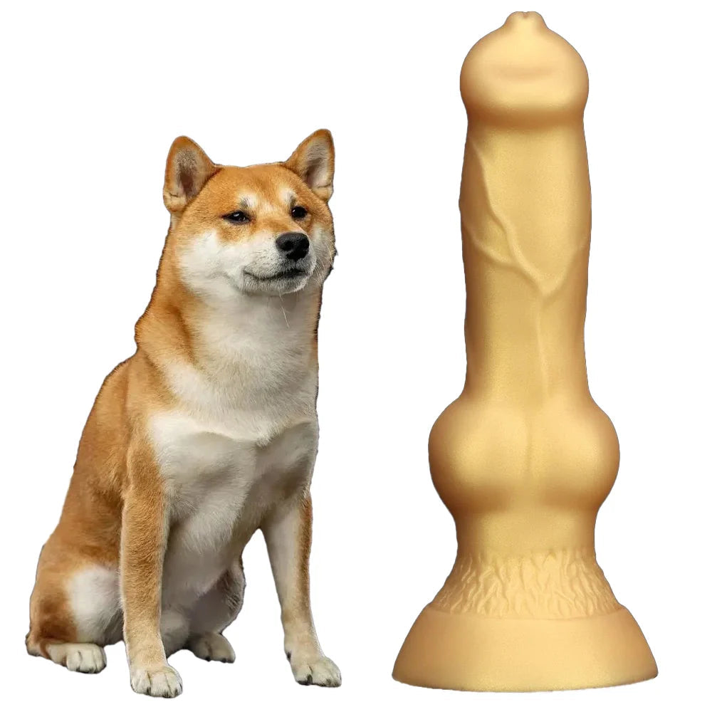 Small Yellow Dog Dildo Anal Toy Xoxomoving