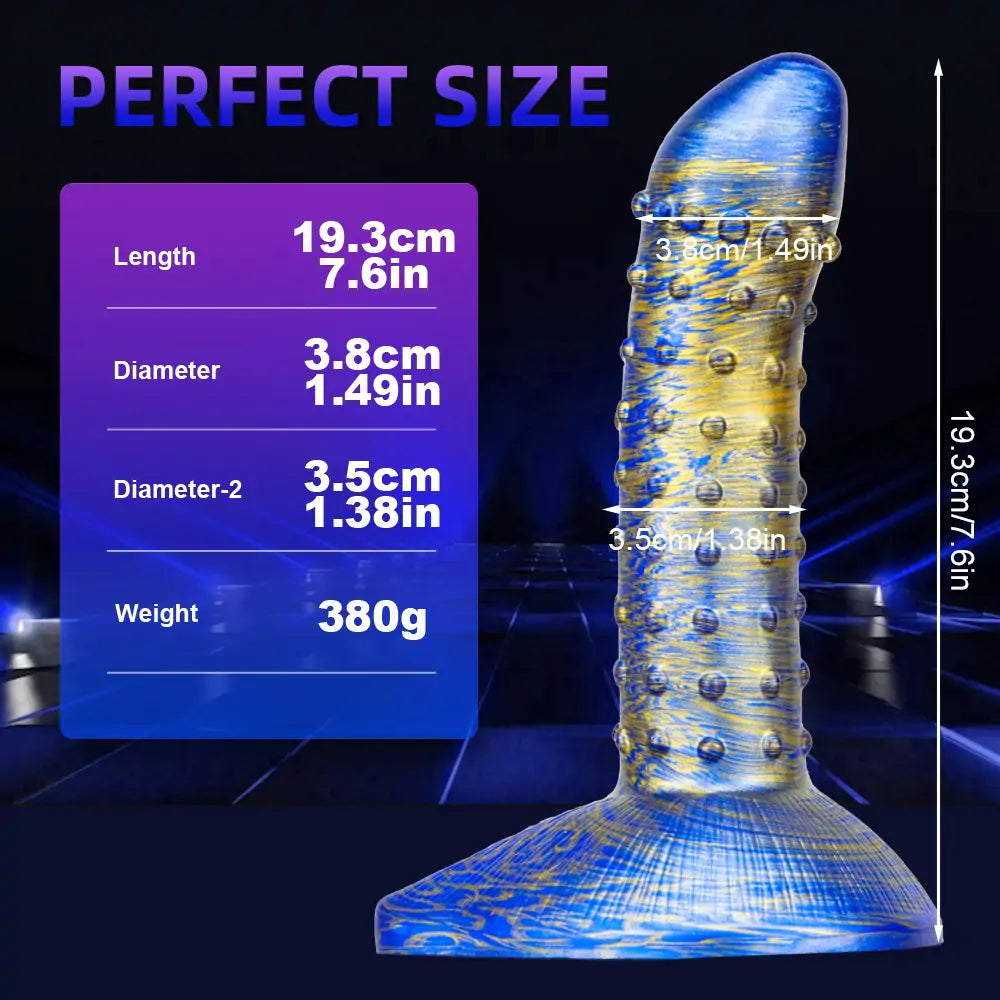 Spiked Fantasy Suction Dildo 7.6 Inches Anesidora