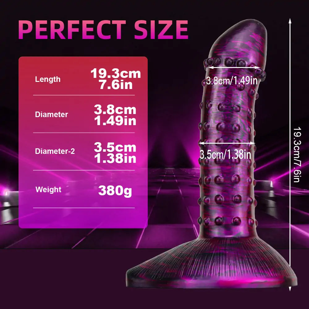 Spiked Fantasy Suction Dildo 7.6 Inches Anesidora