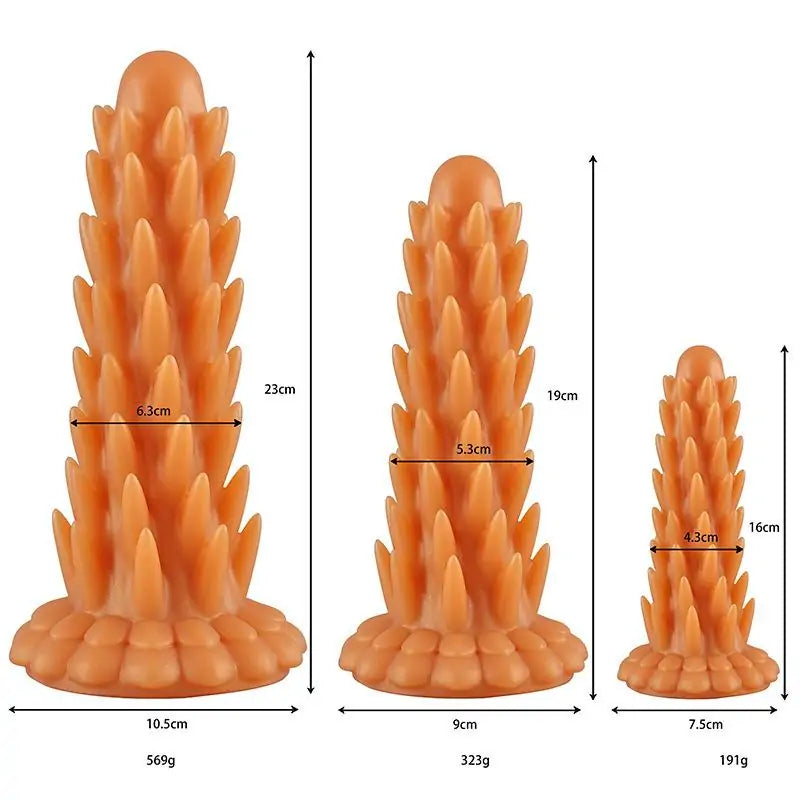 Spiky Butt Plug Fantasy Silicone Dildo Anesidora