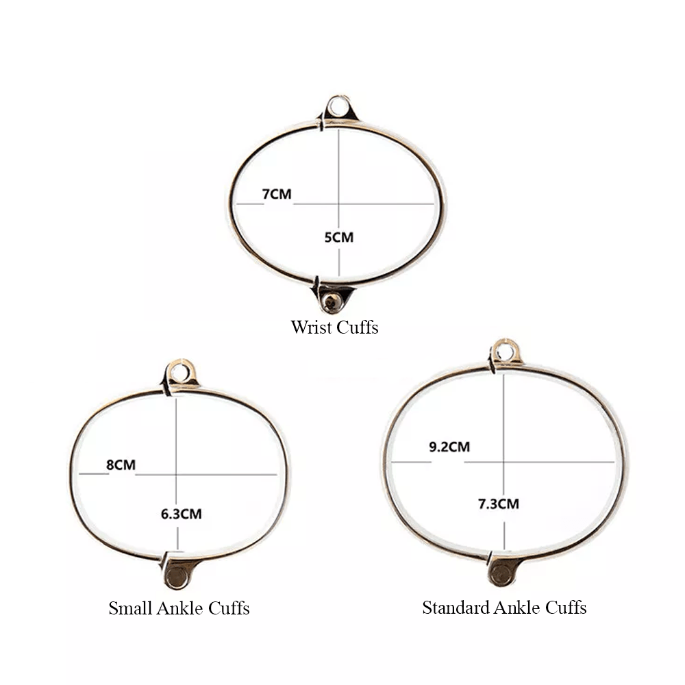 Menottes avec cadenas en acier inoxydable