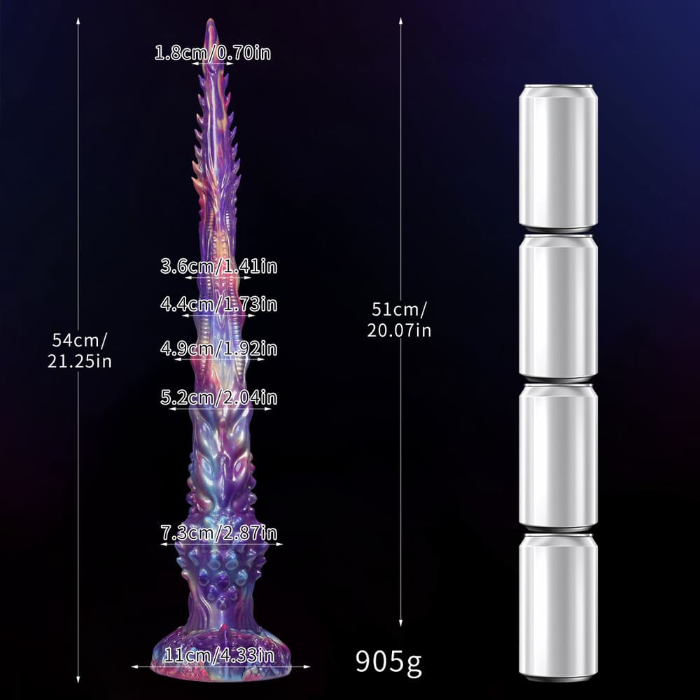 Long Monster Dragon Dildo – Textured Silicone with Suction Cup Base Xoxomoving