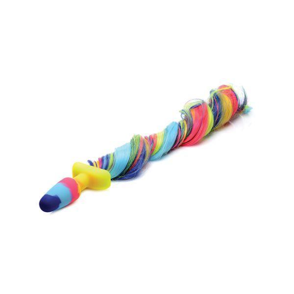 Rainbow Unicorn Tail Anal Plug - Xoxomoving