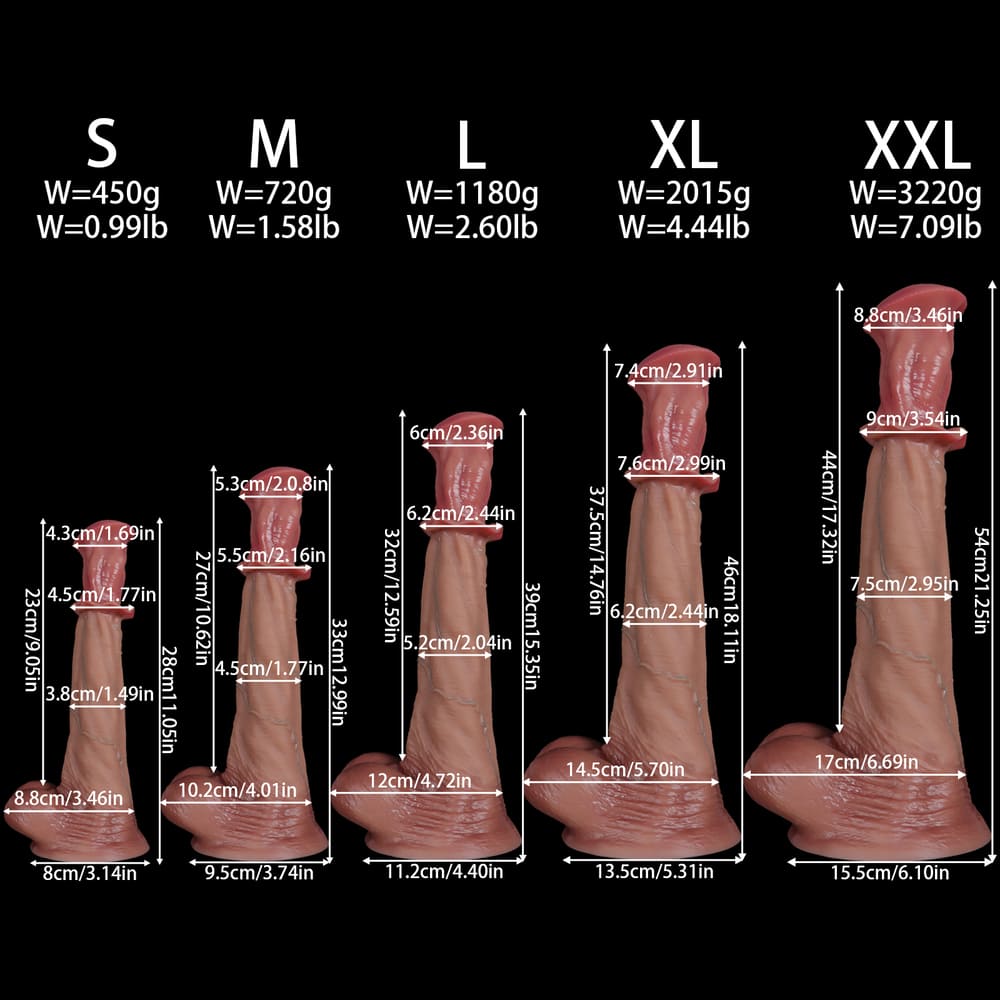 Equine Fantasy Dildo – Liquid Silicone Textured Suction Cup Toy Huge Dildo