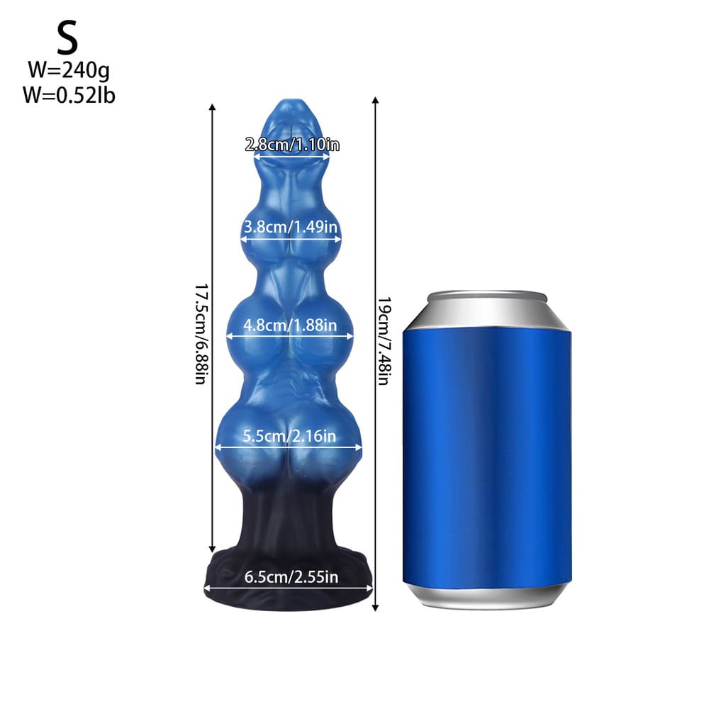 Trinox - Triple Knot Fantasy Dildo - Silicone Kanis Dildo - 3 Sizes