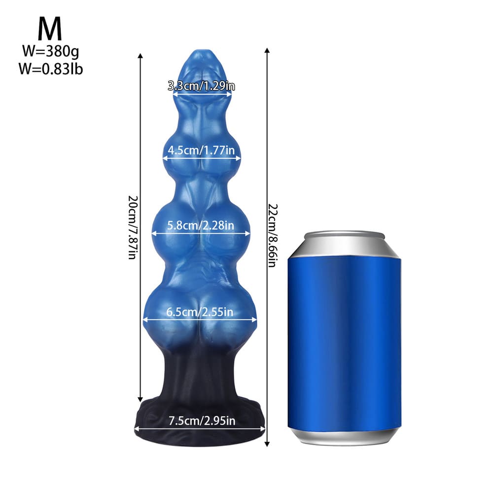 Trinox - Triple Knot Fantasy Dildo - Silicone Kanis Dildo - 3 Sizes