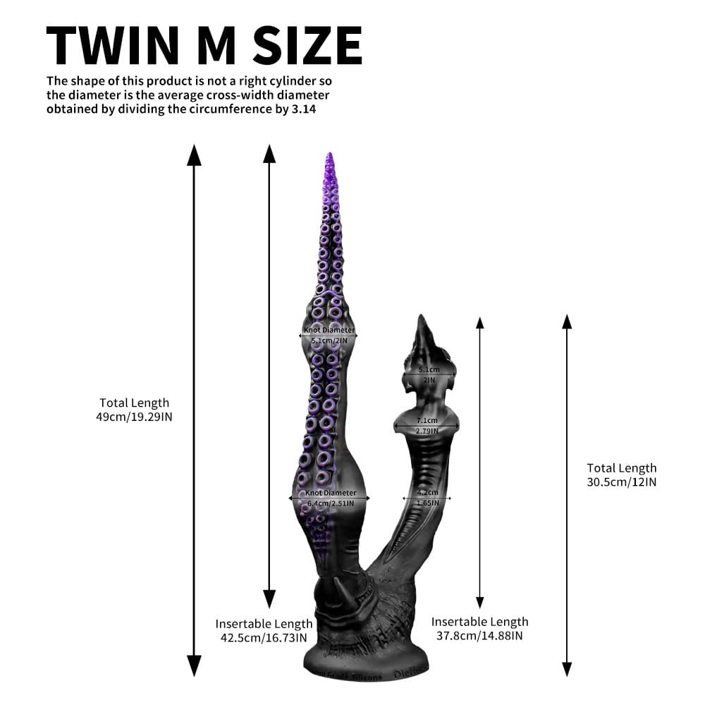 Leviathan Fantasy Dual-Headed Dildo - Monster Double Sided Suction Cup Dildo Xoxomoving