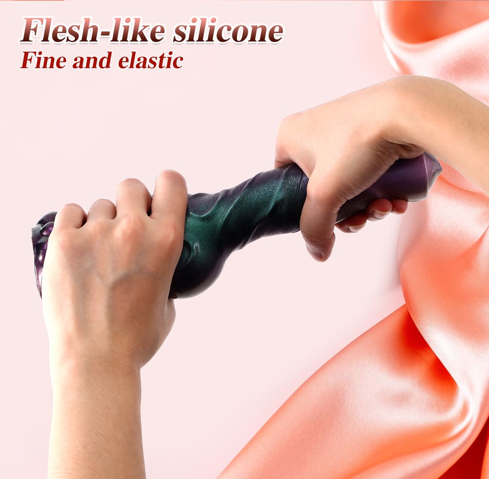 Tyx - 9 Inch Silicone Fantasy Thrusting Dildo - Knot Canine Dildo