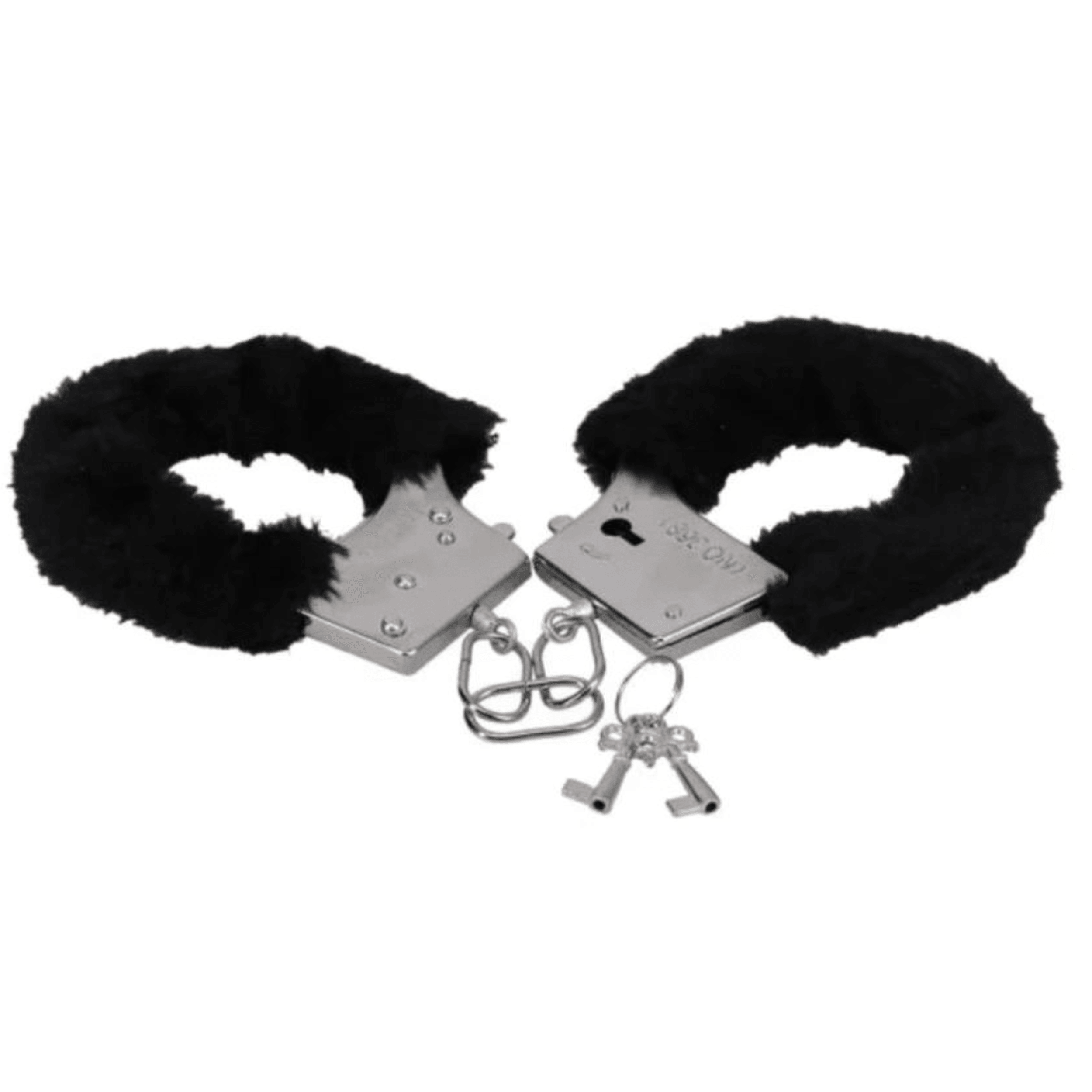 In a Bag Furry Handcuffs - Black - Xoxomoving