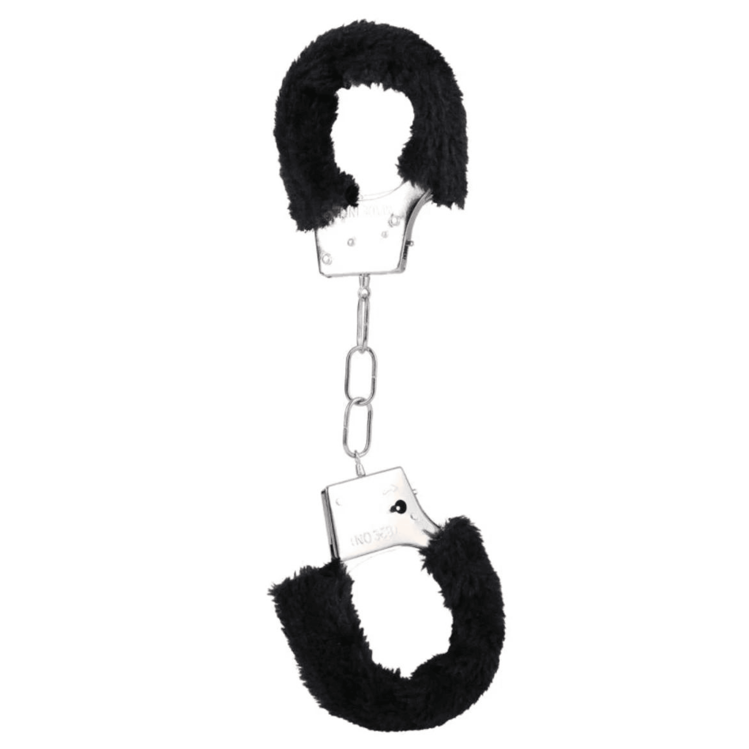 In a Bag Furry Handcuffs - Black - Xoxomoving