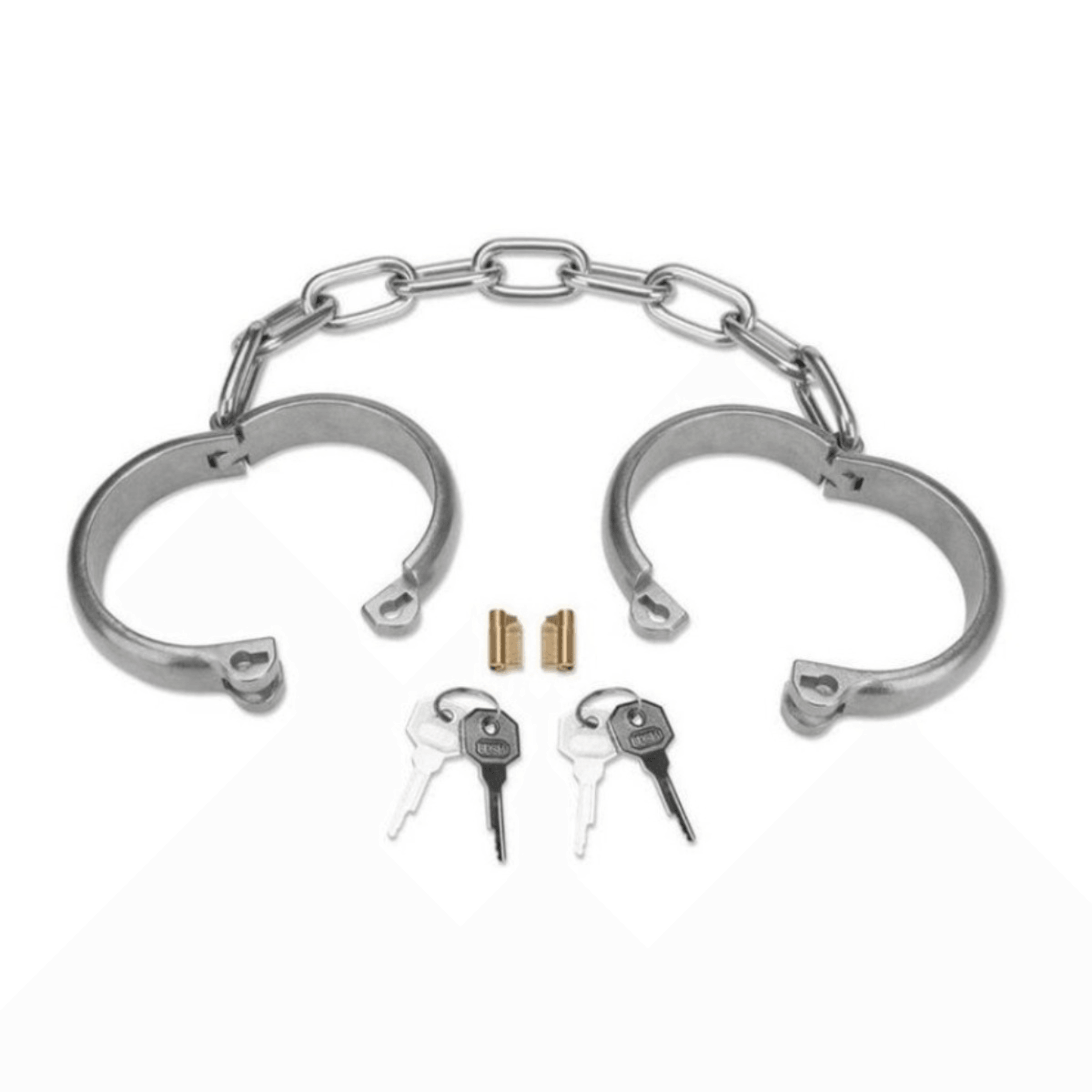 Prowler RED Heavy Duty Metal Handcuffs - Stainless Steel - Xoxomoving