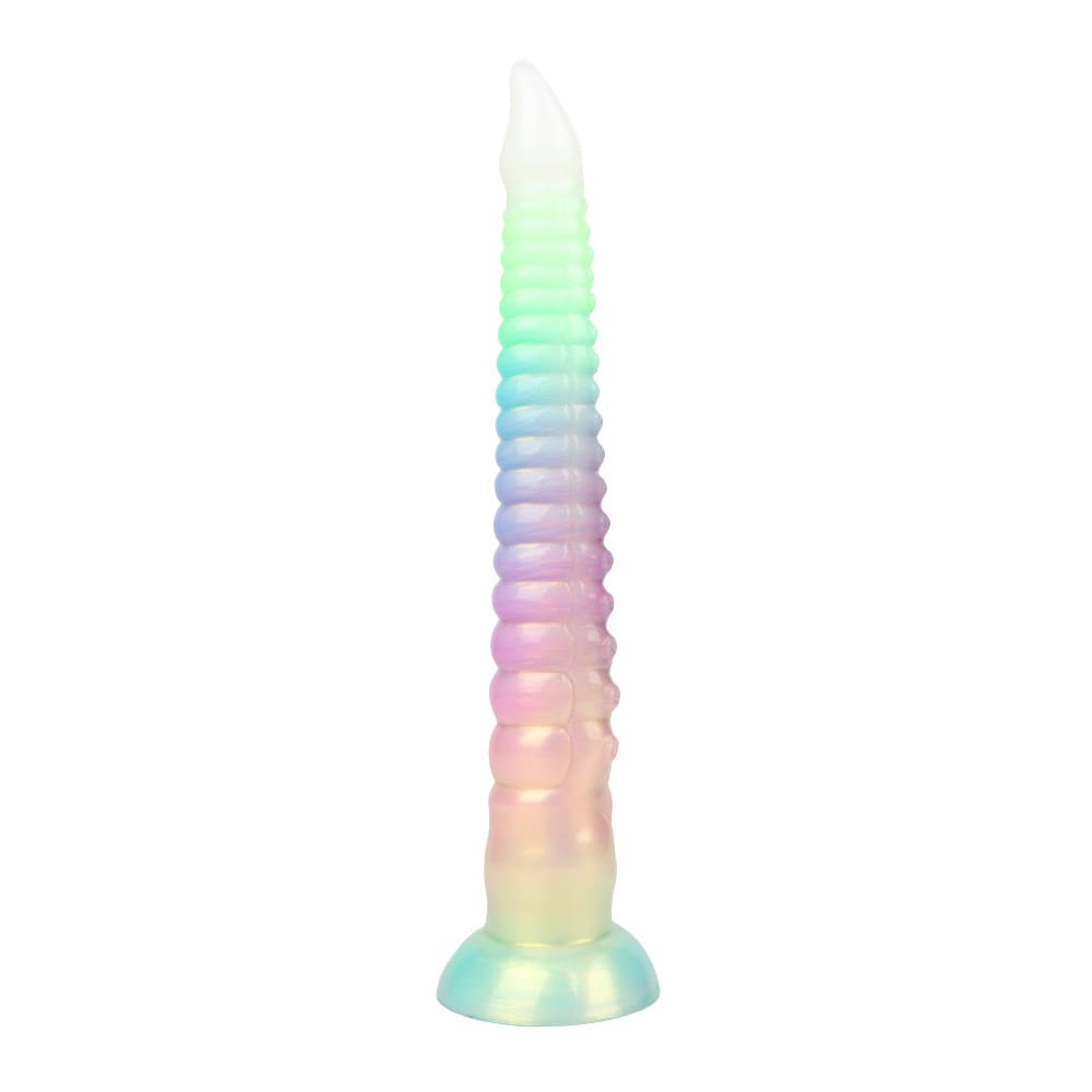 12.4 Inch Silicone Glow in the Dark Dildo - Vibrating Long Anal Toy