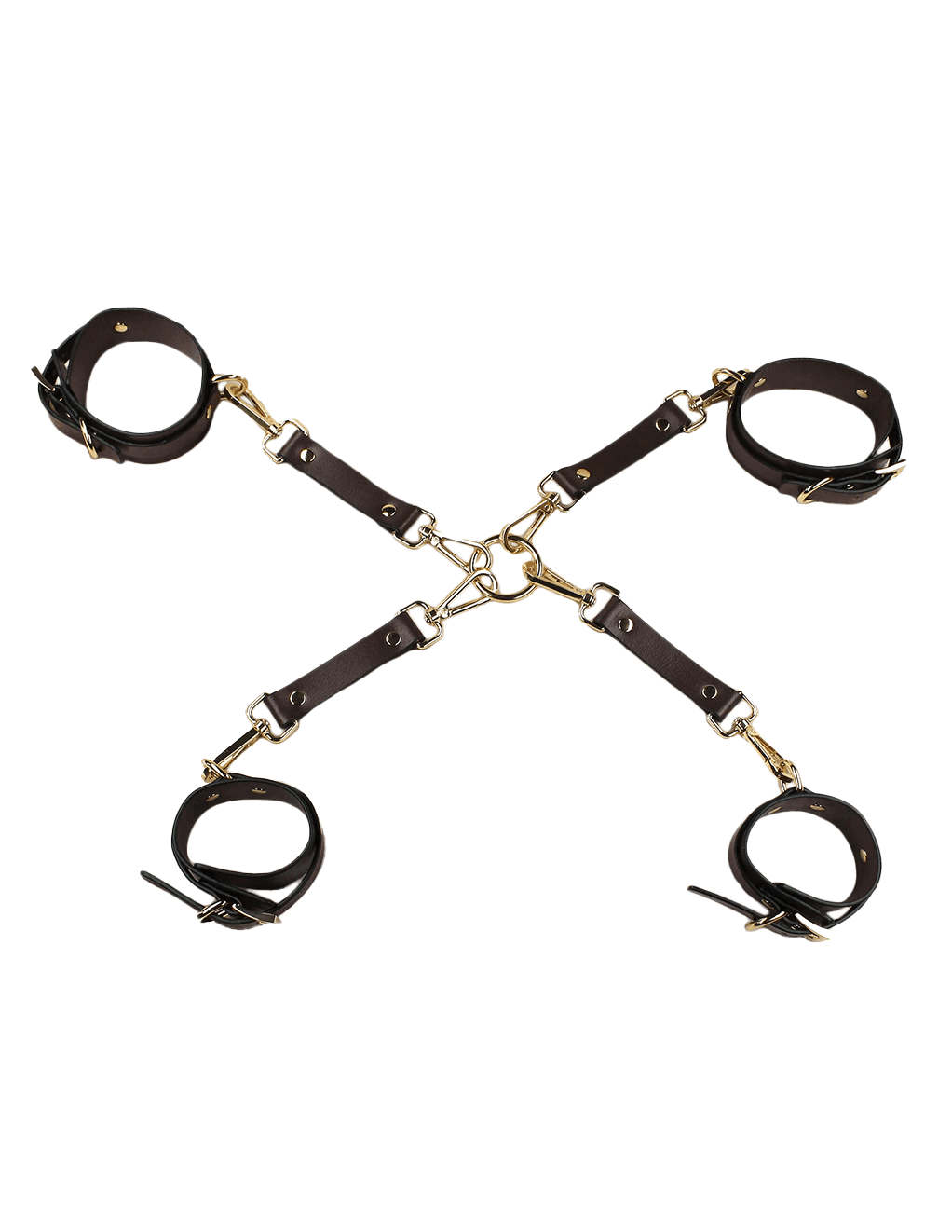 Edonista Venice Brown & Gold 13pc Bondage Set - Xoxomoving