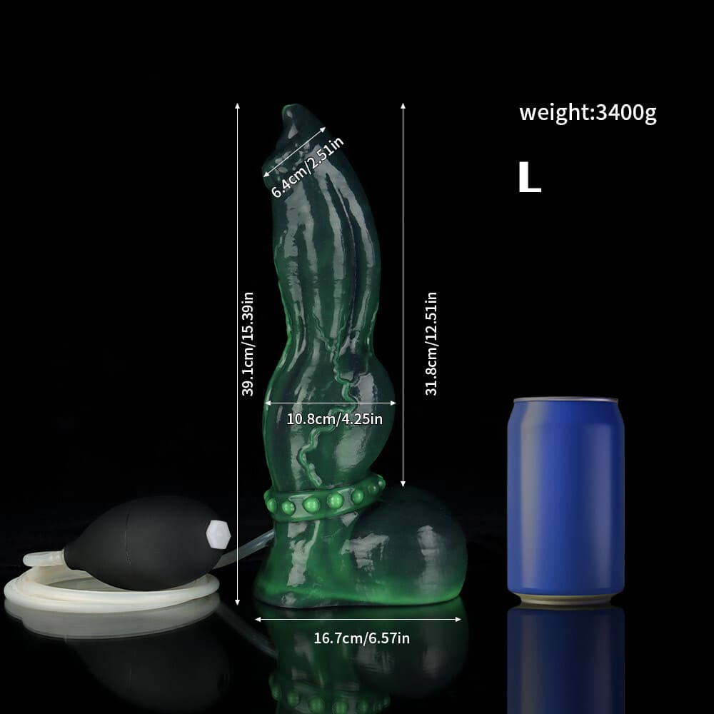 Venom - Green Knot Dildo - Silicone Ejaculating Fantasy Dildo
