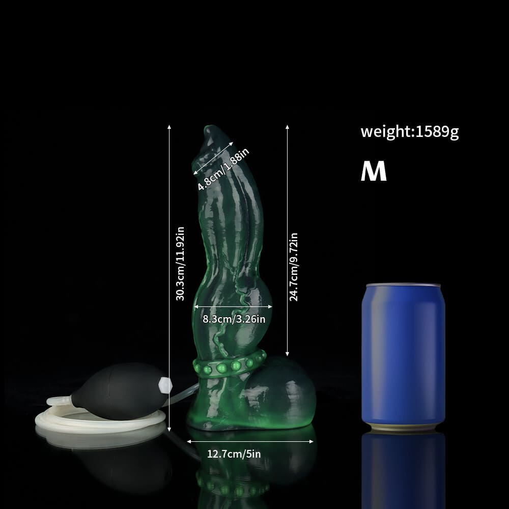 Venom - Green Knot Dildo - Silicone Ejaculating Fantasy Dildo