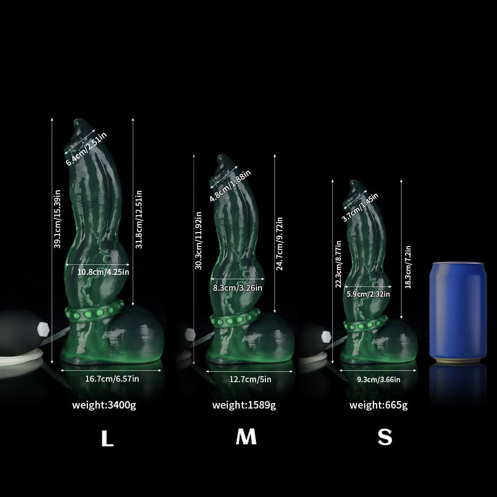 Venom - Green Knot Dildo - Silicone Ejaculating Fantasy Dildo