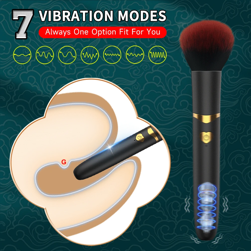 Xoxomoving Vibrating Makeup Brush Sexy Egg Female Sex Toy