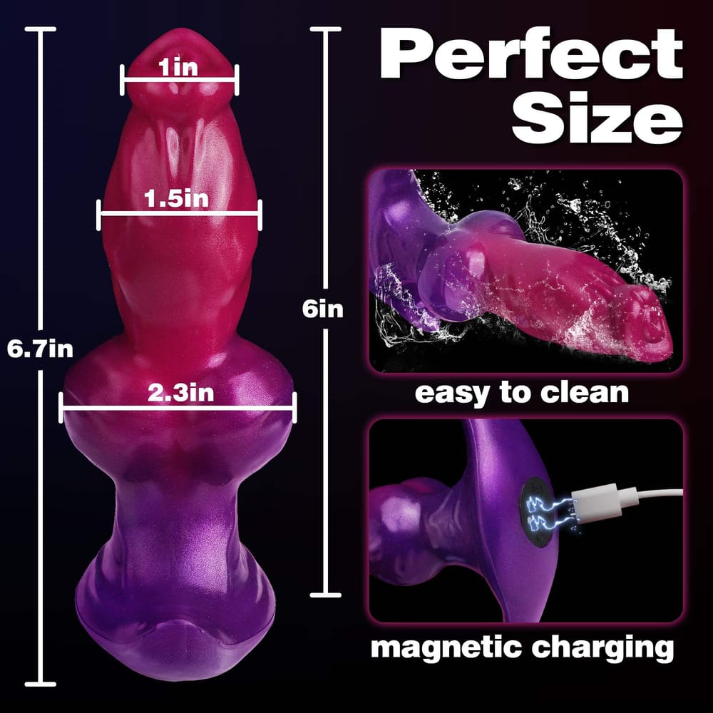 Virella - 6.7 Inch App-Controlled Thrusting Prostate Massager - Silicone Vibrating Butt Plug