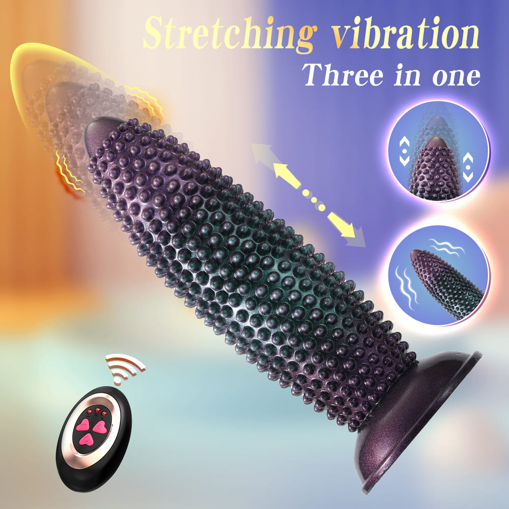 Silicone Thrusting Anal Plug with Textured Nodes and Remote Control