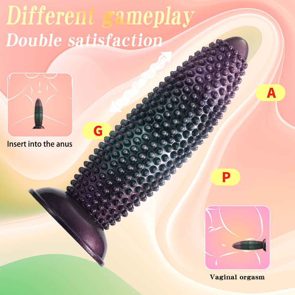Silicone Thrusting Anal Plug with Textured Nodes and Remote Control