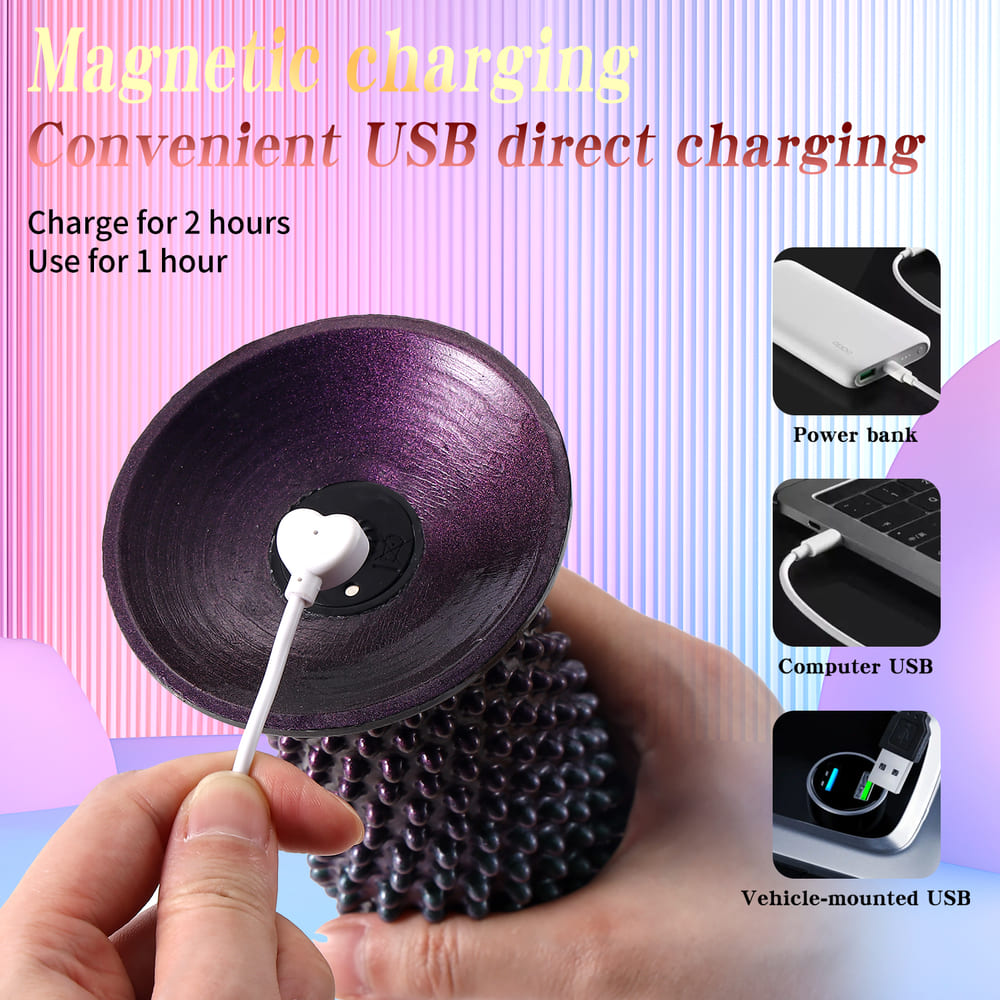 Silicone Thrusting Anal Plug with Textured Nodes and Remote Control
