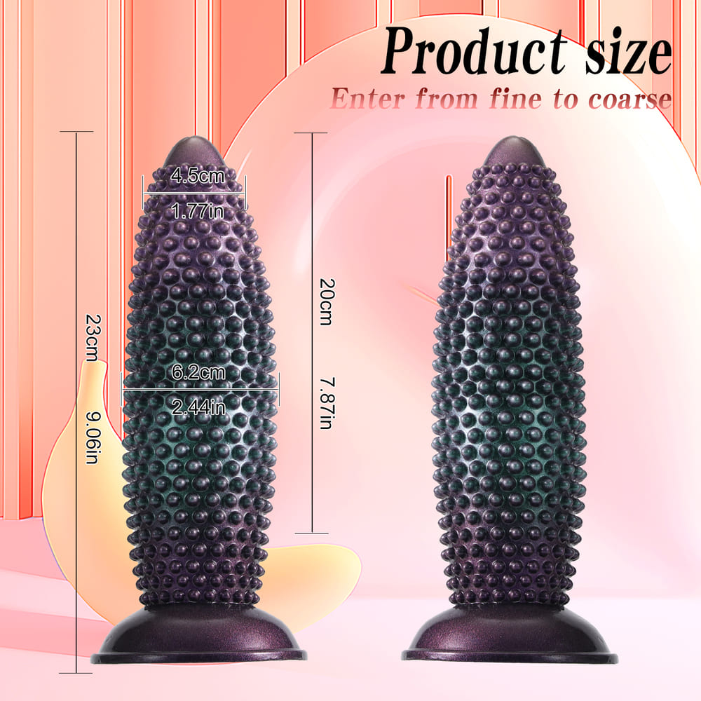 Silicone Thrusting Anal Plug with Textured Nodes and Remote Control
