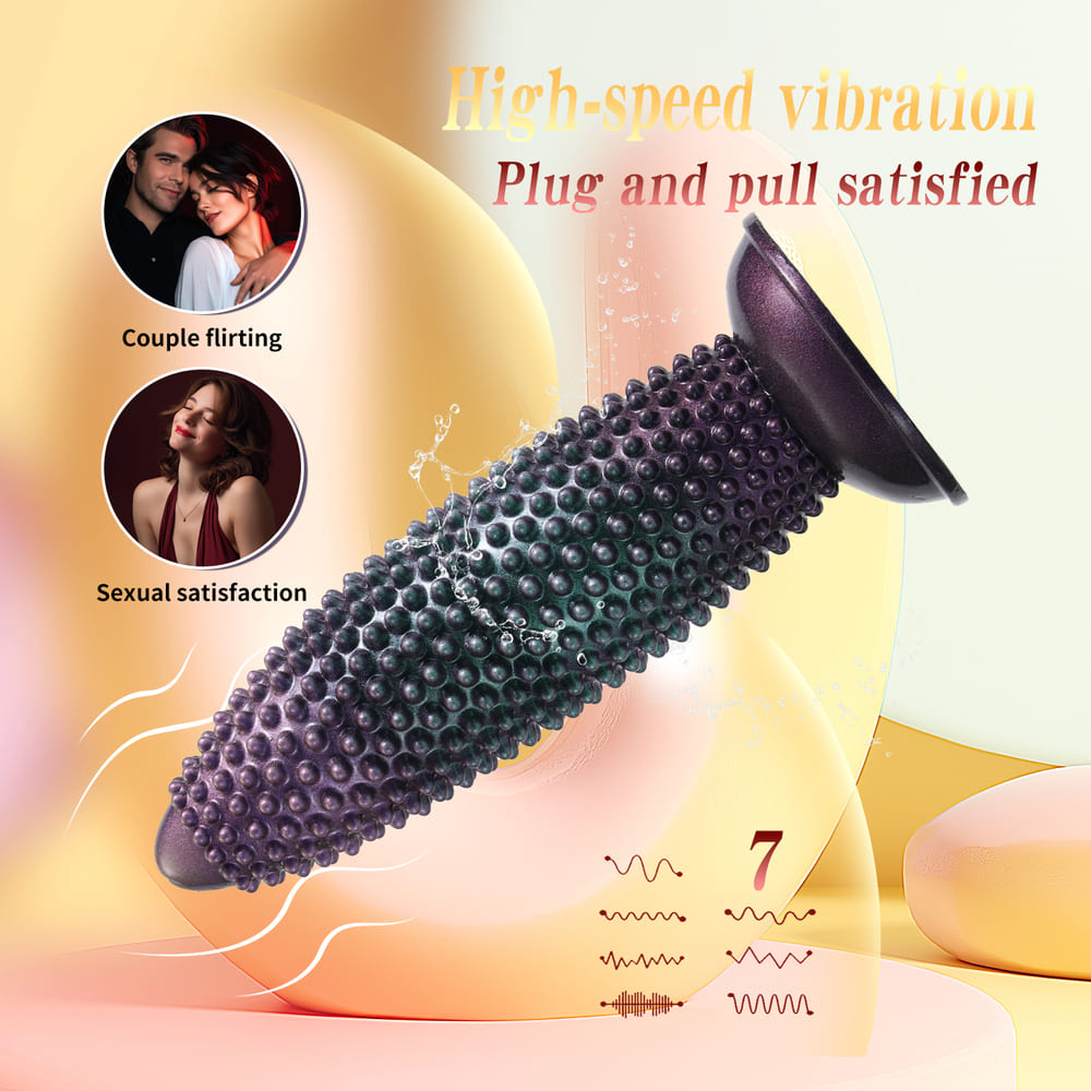 Silicone Thrusting Anal Plug with Textured Nodes and Remote Control