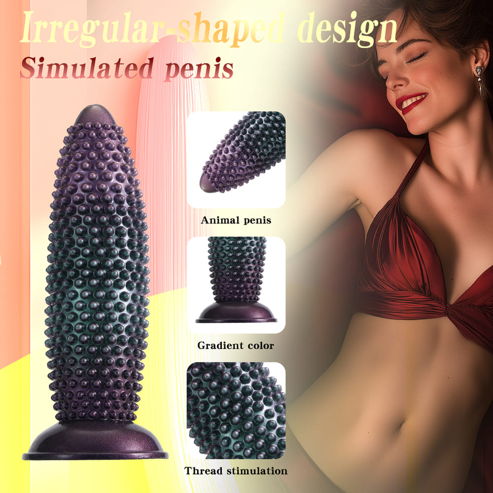 Silicone Thrusting Anal Plug with Textured Nodes and Remote Control